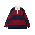 SMG Oxblood & Navy Stripe Rugby Shirt