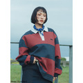 SMG Oxblood & Navy Stripe Rugby Shirt-9