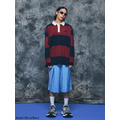 SMG Oxblood & Navy Stripe Rugby Shirt-4
