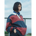 SMG Oxblood & Navy Stripe Rugby Shirt-10