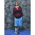 SMG Oxblood & Navy Stripe Rugby Shirt-5