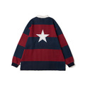 SMG Oxblood & Navy Stripe Rugby Shirt-1