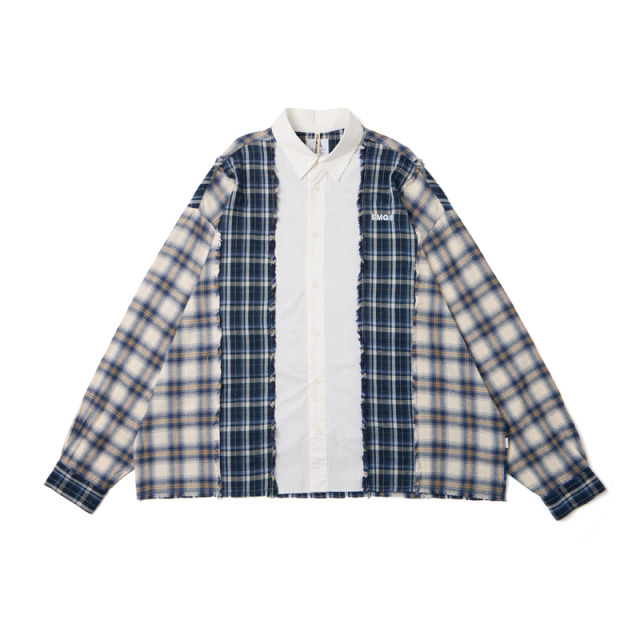 Patchwork Damage LS Shirt