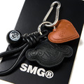 Faux Leather Multi-Charm Keychain-1