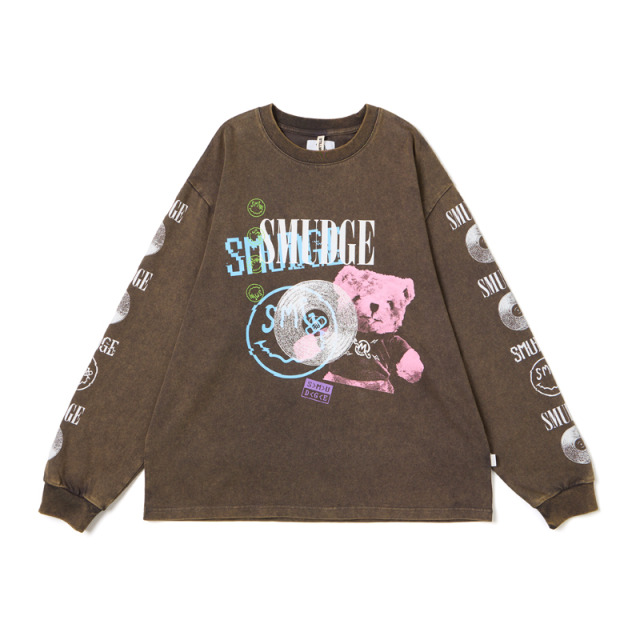 Black REMAKE Mix Print Graphic LS Tee