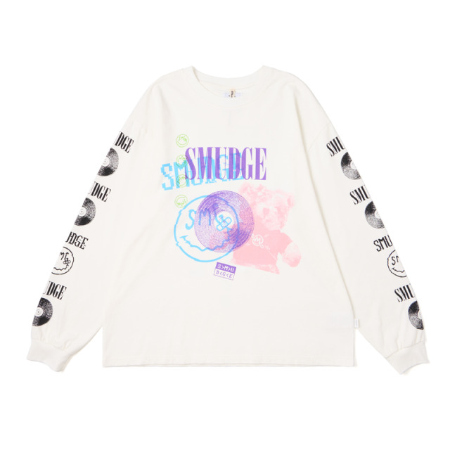 White REMAKE Mix Print Graphic LS Tee