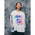 White REMAKE Mix Print Graphic LS Tee-8
