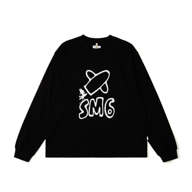 Black SMGxKasing Graphic LS Tee