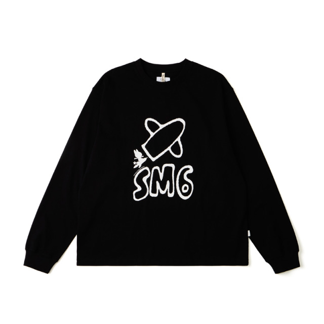 Black SMGxKasing Graphic LS Tee