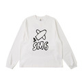 White SMGxKasing Graphic LS Tee