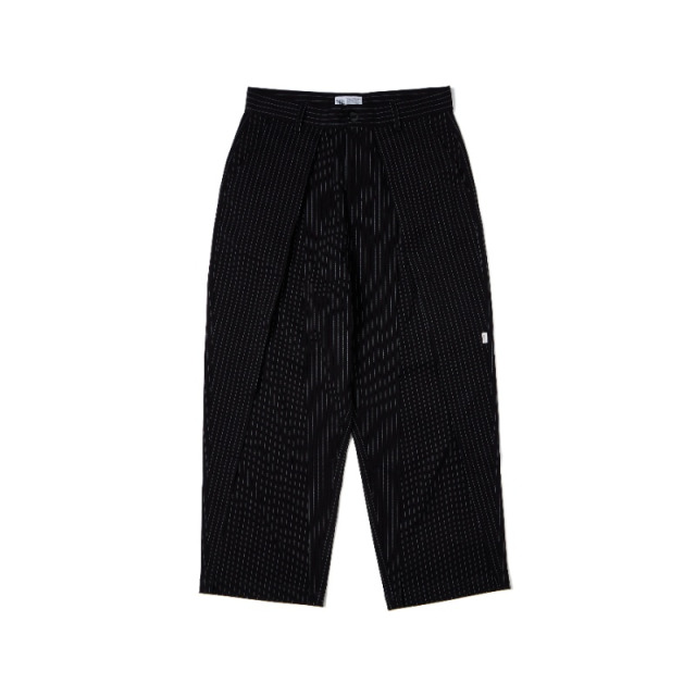 Classic Pinstripe Pleated Wide Trousers