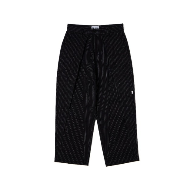 Classic Pinstripe Pleated Wide Trousers