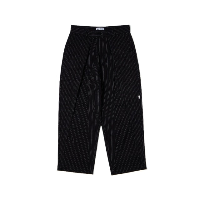 Classic Pinstripe Pleated Wide Trousers