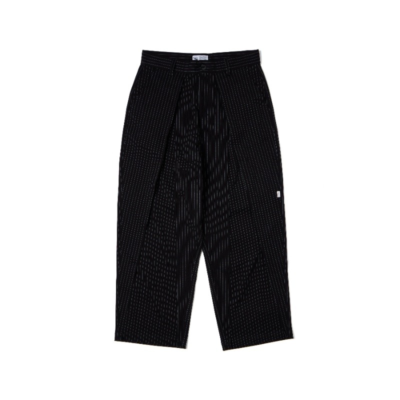 Classic Pinstripe Pleated Wide Trousers