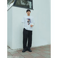 White SMUDGE Bear MJ Graphic Tee-4