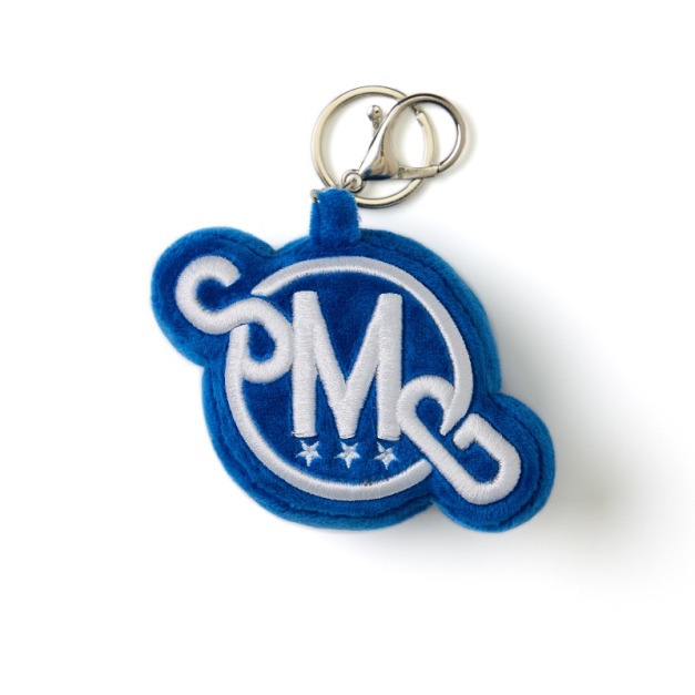 Blue SMG Embroidered Plush Logo Charm