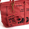Orange SMG Washed Canvas Utility Tote Bag-2
