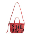 Orange SMG Washed Canvas Utility Tote Bag