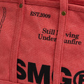 Orange SMG Washed Canvas Utility Tote Bag-5
