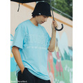 Sky Blue SMUDGE Graphic Tee-4