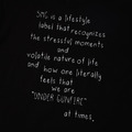 Black SMG Handwritten Slogan Graphic Tee-4