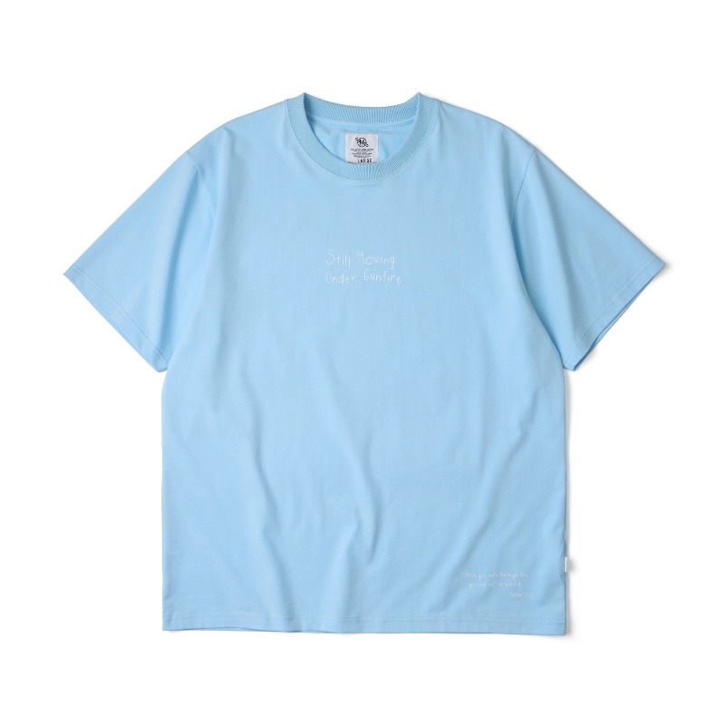 Sky Blue SMG Handwritten Slogan Graphic Tee