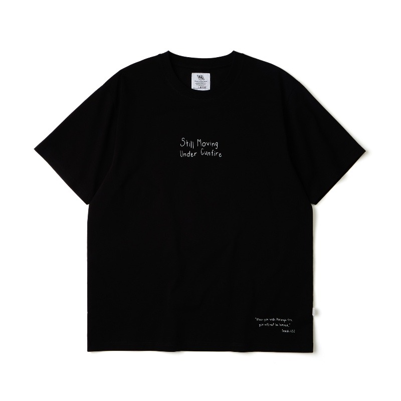 Black SMG Handwritten Slogan Graphic Tee