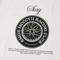 White SMG Racing Wheel Graphic Tee-3