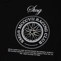 Black SMG Racing Wheel Graphic Tee-3