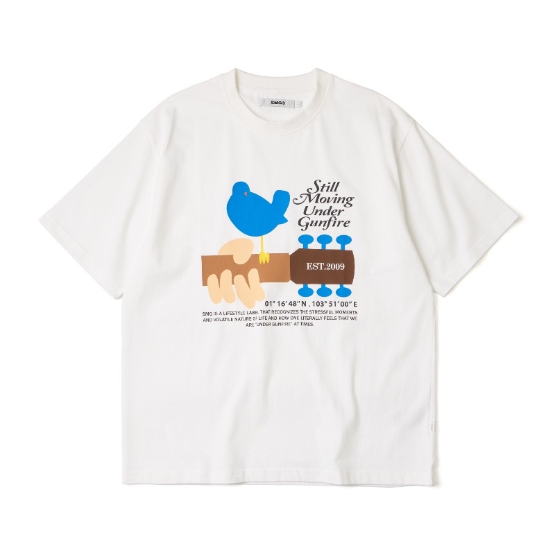 White SMG Rhythm Graphic Tee