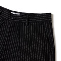 Black Tailored Pinstripe Wide Shorts-2