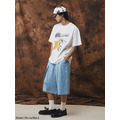 Sky Blue Tailored Pinstripe Wide Shorts-6