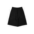 Black Tailored Pinstripe Wide Shorts-1
