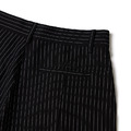 Black Tailored Pinstripe Wide Shorts-4