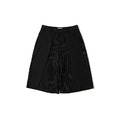 Black Tailored Pinstripe Wide Shorts