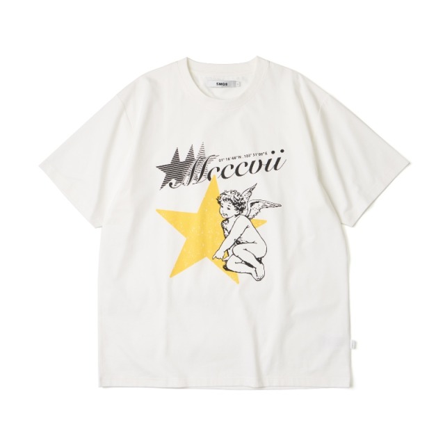 White MCCCVII Angel Graphic Tee