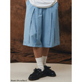 Sky Blue Tailored Pinstripe Wide Shorts-7
