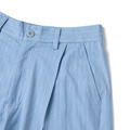 Sky Blue Tailored Pinstripe Wide Shorts-2
