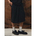 Black Tailored Pinstripe Wide Shorts-6