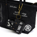 Black SMG Washed Canvas Utility Tote Bag-3