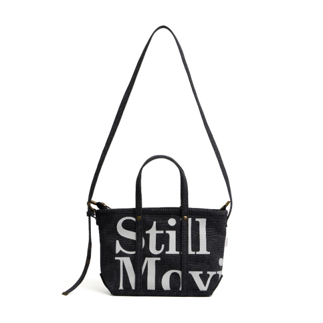 Black SMG Washed Canvas Utility Tote Bag
