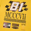 Yellow MCCCVII Speedway Racing Graphic Tee-2
