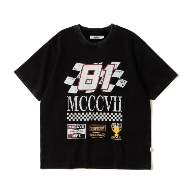 Black MCCCVII Speedway Racing Graphic Tee