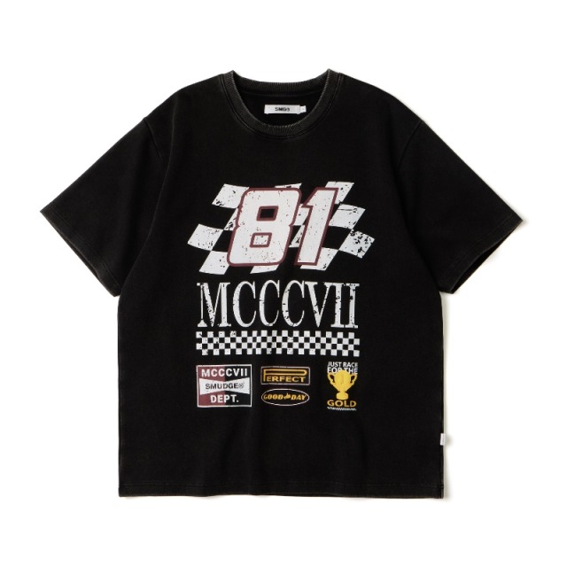 Black MCCCVII Speedway Racing Graphic Tee