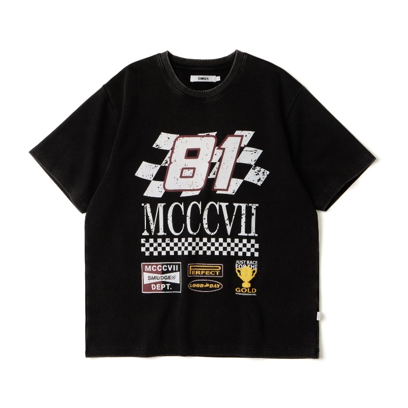 Black MCCCVII Speedway Racing Graphic Tee