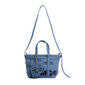 Blue SMG Washed Canvas Utility Tote Bag-1