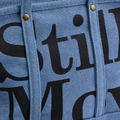 Blue SMG Washed Canvas Utility Tote Bag-4