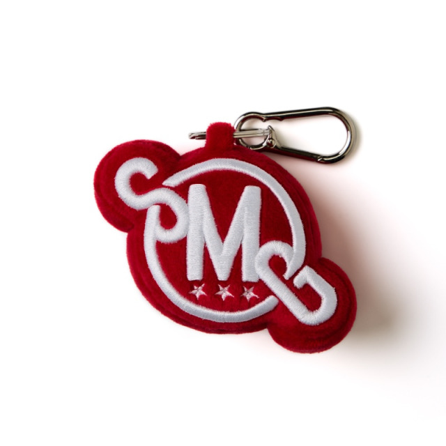 Red SMG Embroidered Plush Logo Charm