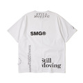 White Deconstructed Slogan Graphic Tee-1