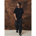 Black Deconstructed Slogan Graphic Tee-12